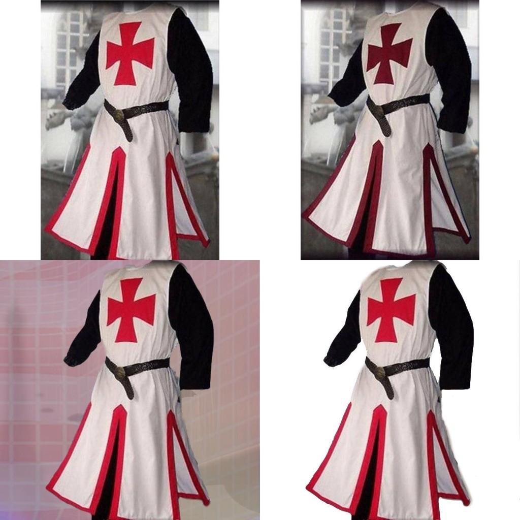 Stylish Medieval Templar Knight Crusader Surcoat Outfit Cosplay Costume