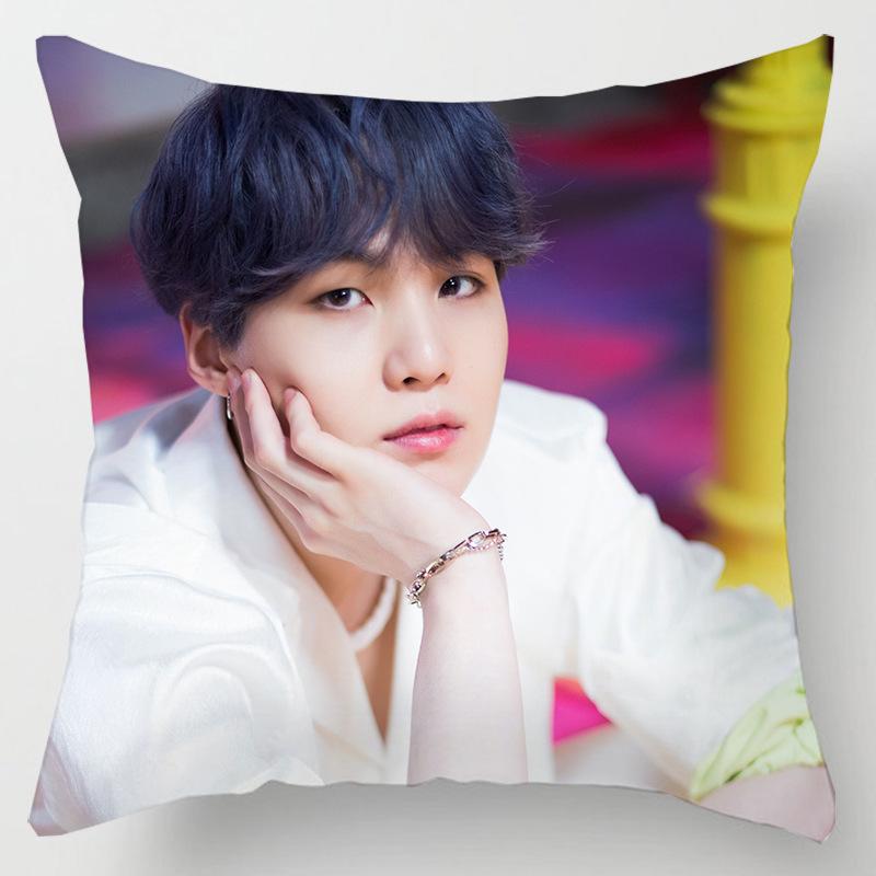 Cozy 45cm Kpop Bts Bangtan Boys Cushion Cover Decorative Soft Pillow Case For Home