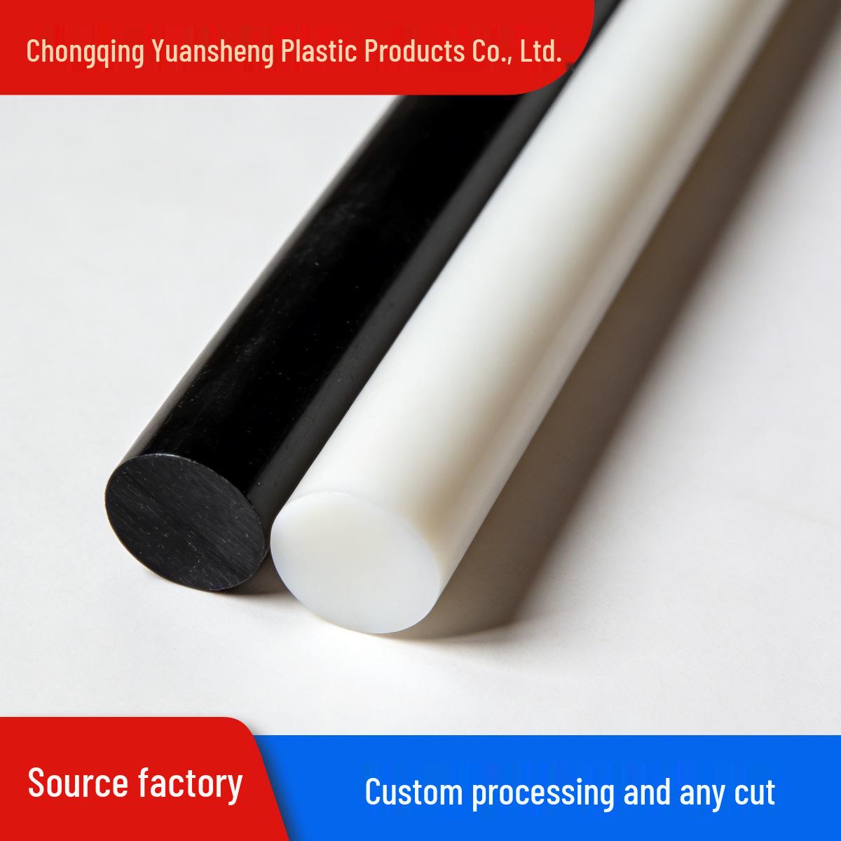 White and Black POM Polyoxymethylene Rod - Plastic Material