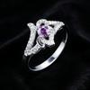 925 Silver Women's Wedding Engagement Ring with AAAA CZ Promise Gift 20 Styles