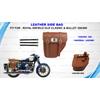 Royal Enfield "Tan Leather Side Bag Fit For Old Classic & Bullet 350/500"