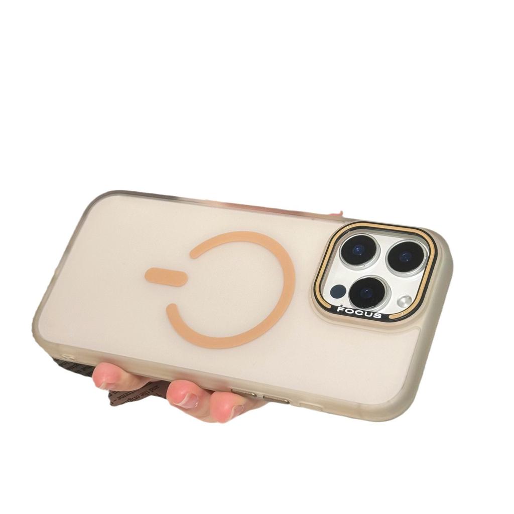 Suitable for IPhone16promax Phone Case, Skin-sensing Magnetic Attraction C-type Jelly Dopamine, Apple 15 Semi-transparent PC Case