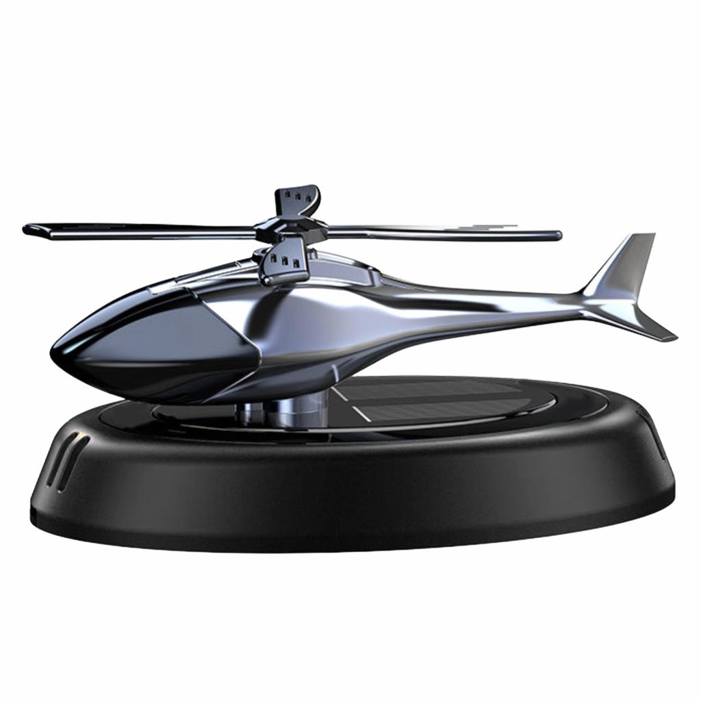 Solar Powered Car Air Freshener Rotating Airplane Decor Auto Fragrance Dispenser with Essential Oil for Vehicle Interior