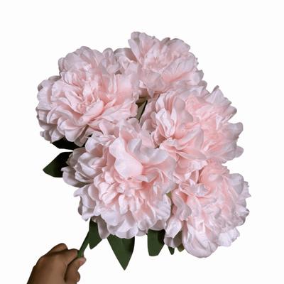 Multicolor Artificial Flower Peony Silk Petals 7 Heads Lifelike Peony Flowers Leaves Floral Arrangement Simulation Flower Gift