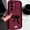 Black Bow TPU Case For Samsung Galaxy A57 A37 A17 A56 A36 A16 A15 A55 A54 S25 Edge S26 S24 S23 Ultra S22 Plus S24 FE Phone Cover