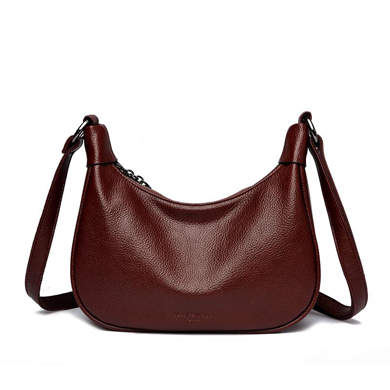 Advanced Retro Handbags High Quality Shoulder Crossbody Bag Solid Color Simple Soft Western Style Handbag Retro Small Bag