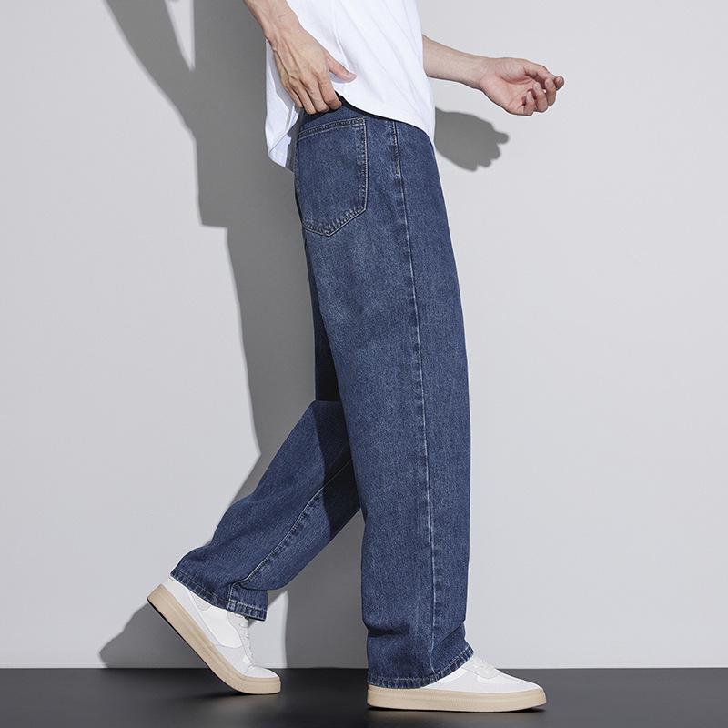 Men's High-End Loose Straight Leg Jeans - Comfortable, Versatile, Trendy Spring/Summer Casual Pants