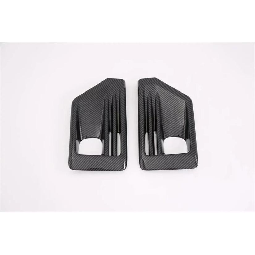 For Toyota RAV4 TRD Adventure     ABS Carbon Fiber Front Foglight Lamp Frame Cover Trims Sticker Car Accessories