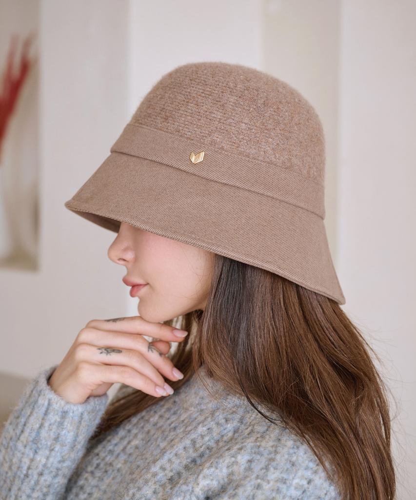 Koipeu Back Slit Wool Cap Bucket Hat Cf073Ht042