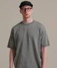 STAGE NAME Cool Soft Diamond Punching Knit Short Sleeve Tee_Gray