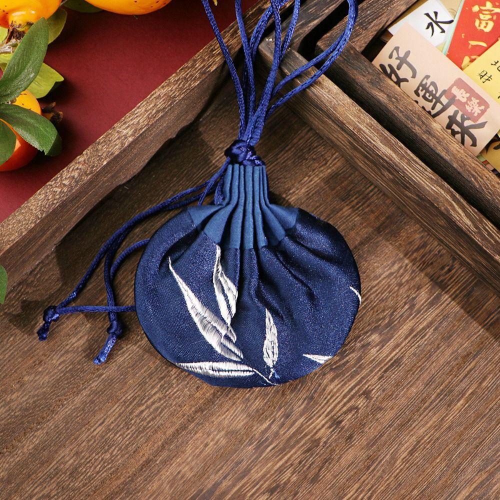 

Элегантный мешочек на шнурке для украшений с кисточкой, пустой саше, аксессуары для ханьфу blue-without tassel