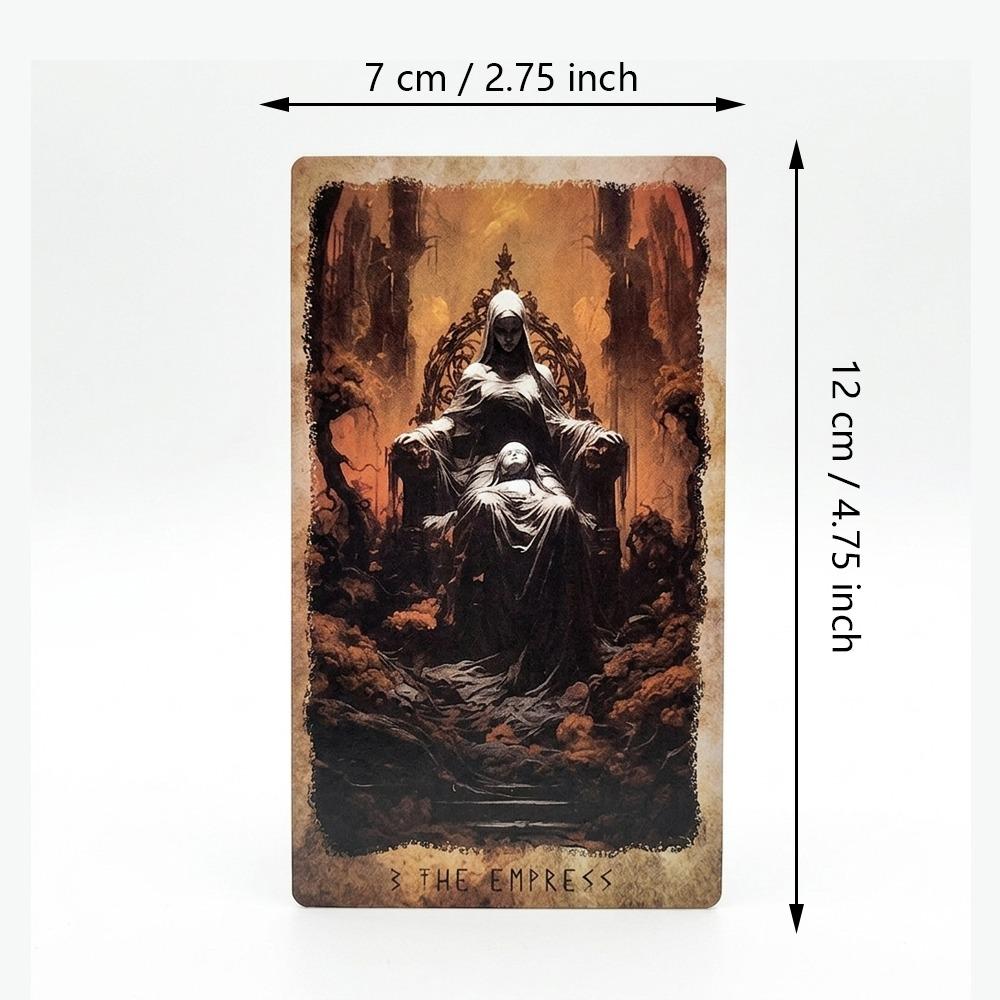 12x7cm Tarot HOROSCARE Doble Relieve Una Pesadilla Cinematográfica de Terror Baraja de 78 Cartas Temática