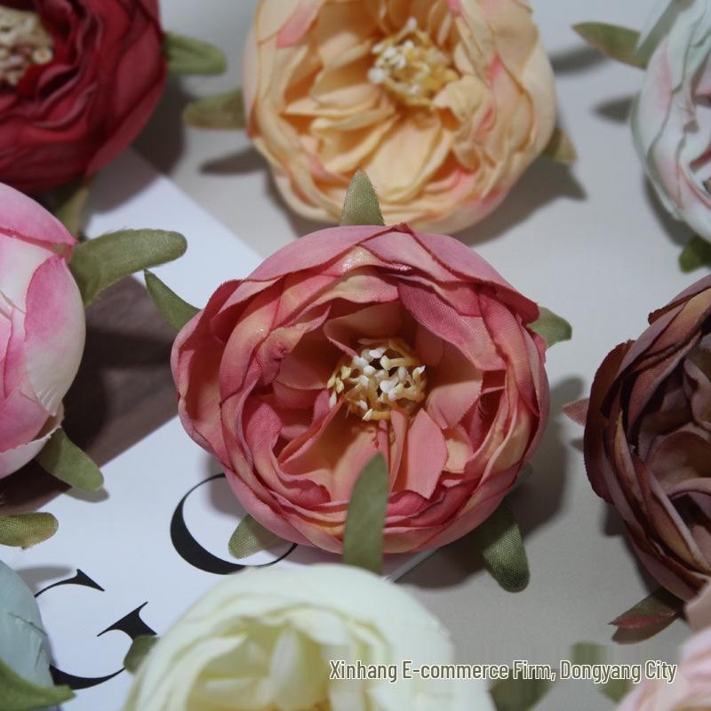 Rose & Camellia Bud Artificial Flowers DIY Hairpin Headwear for Weddings & Festivals