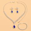 Waterdrop Jewelry Set With Crystal Embellishments For Bridal And Evening Wear