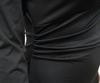 Plus Size European & American Fashion Casual Solid Color V-Neck Long Sleeve Dress