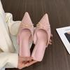 French temperament suede bag head half slippers fairy shoes wear 2025 new spring and summer pointed half tray single shoes