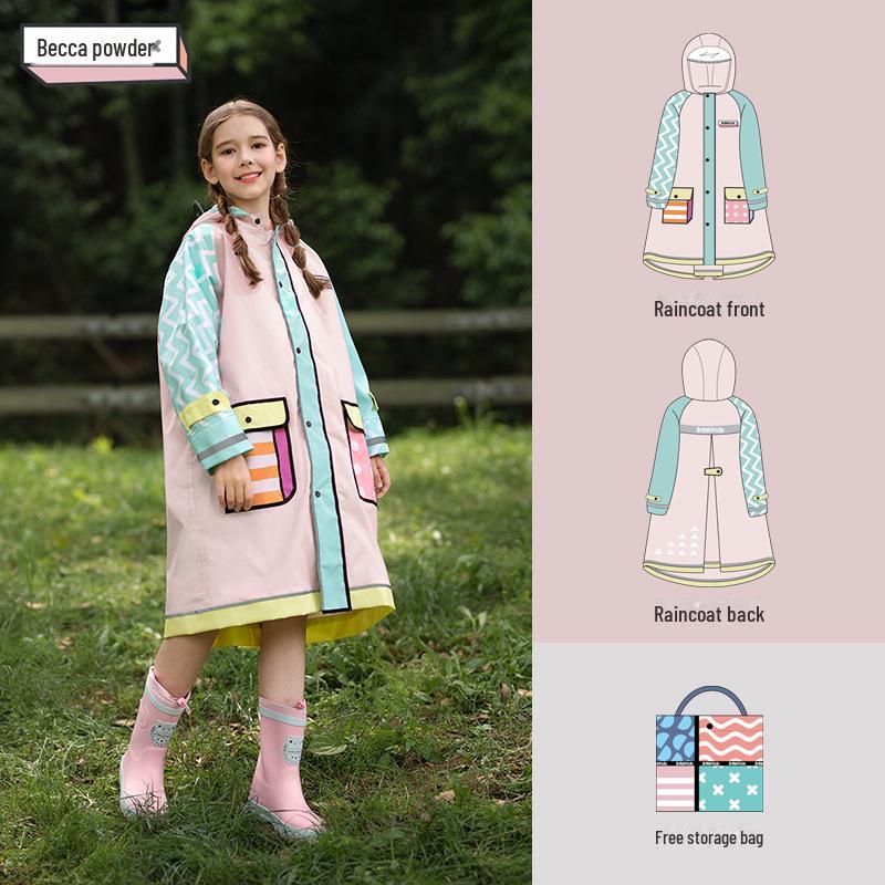 

Детский дождевик с чехлом на рюкзак 2025 г.: Новый дизайн для мальчиков и девочек начальной школы S [95-115CM]