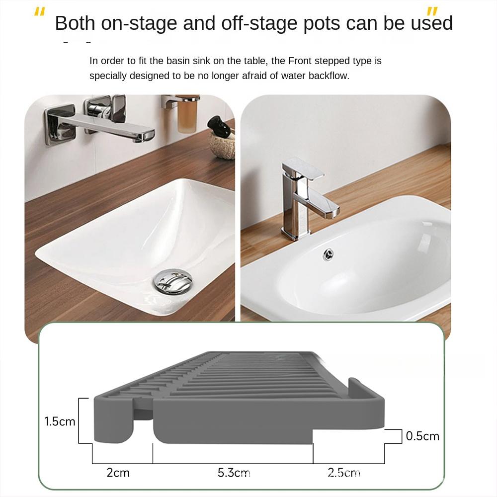 45cm Lengthen Sink Splash Guard Silicone Soap Rack New Kitchen Sink Holder  Farmhouse Decor