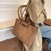 Casual Tote Soft Corduroy Satchel Shoulder Bags For Women Ladies Large Capactiy Office Handbags Shopping Crossbody Bag ARI