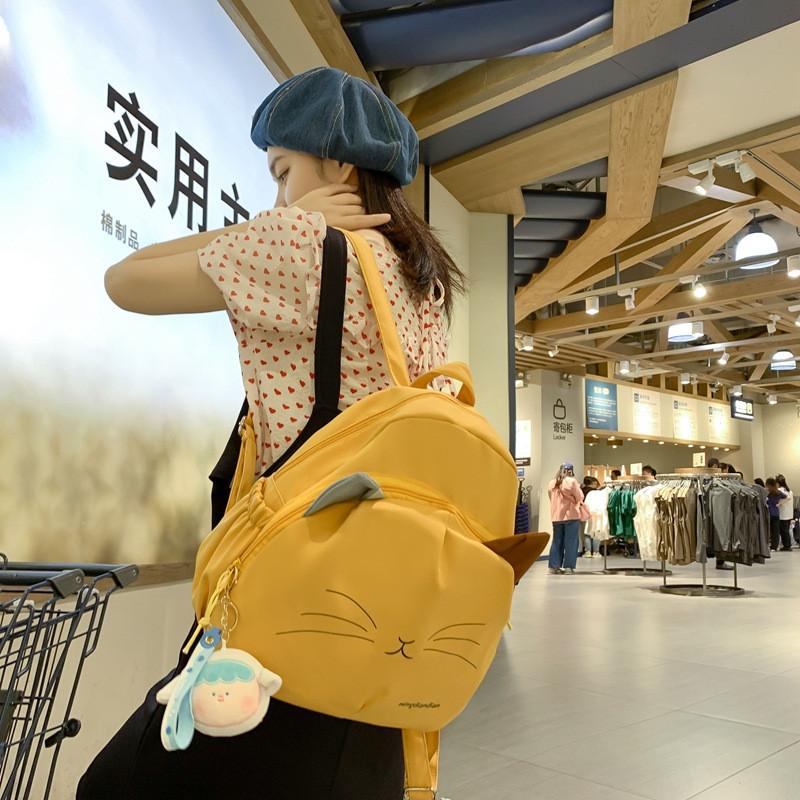 Adorable Soft Girls' School Backpack With Cartoon Design Perfect For Kindergarten Use