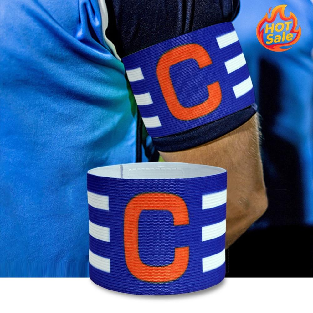 Soccer Player Captain Group Armband Adjustable Brazalete Capitan Band Breathable Stripe Arm Band Clear Icon for Football Captain 6