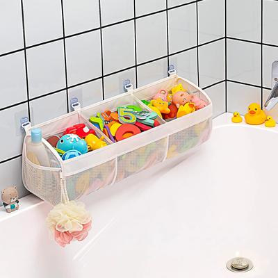 Multifunktionale Netz-Aufbewahrungstasche, geeignet für Badezimmer und Duschen - Ideal zur Aufbewahrung von Spielzeug, Snacks und Haaraccessoires