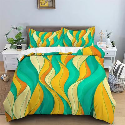 3D Geometric Duvet Cover Luxury Abstract Pattern Bedding Set Full King For Girls Boys Teens Bedroom Decor Microfiber Quilt Cover