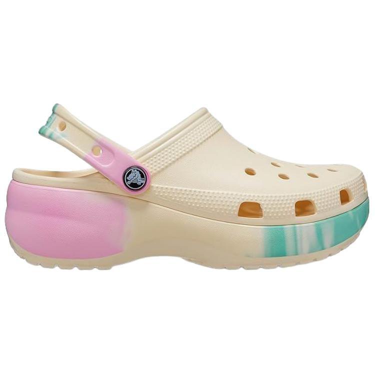 Crocs Classic Platform Clog Clogs Women's Beige 208278-1FR