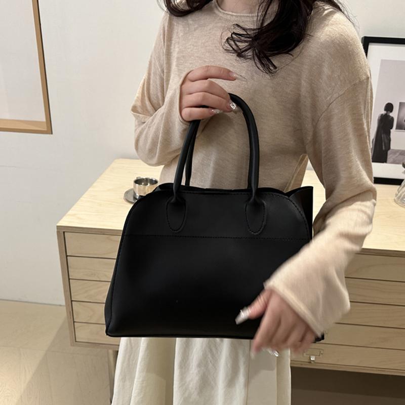 Red Color Large Size Women Handbags Retro Pure Color Shoulder Shopper Tote Bag Luxury Designer Handbags