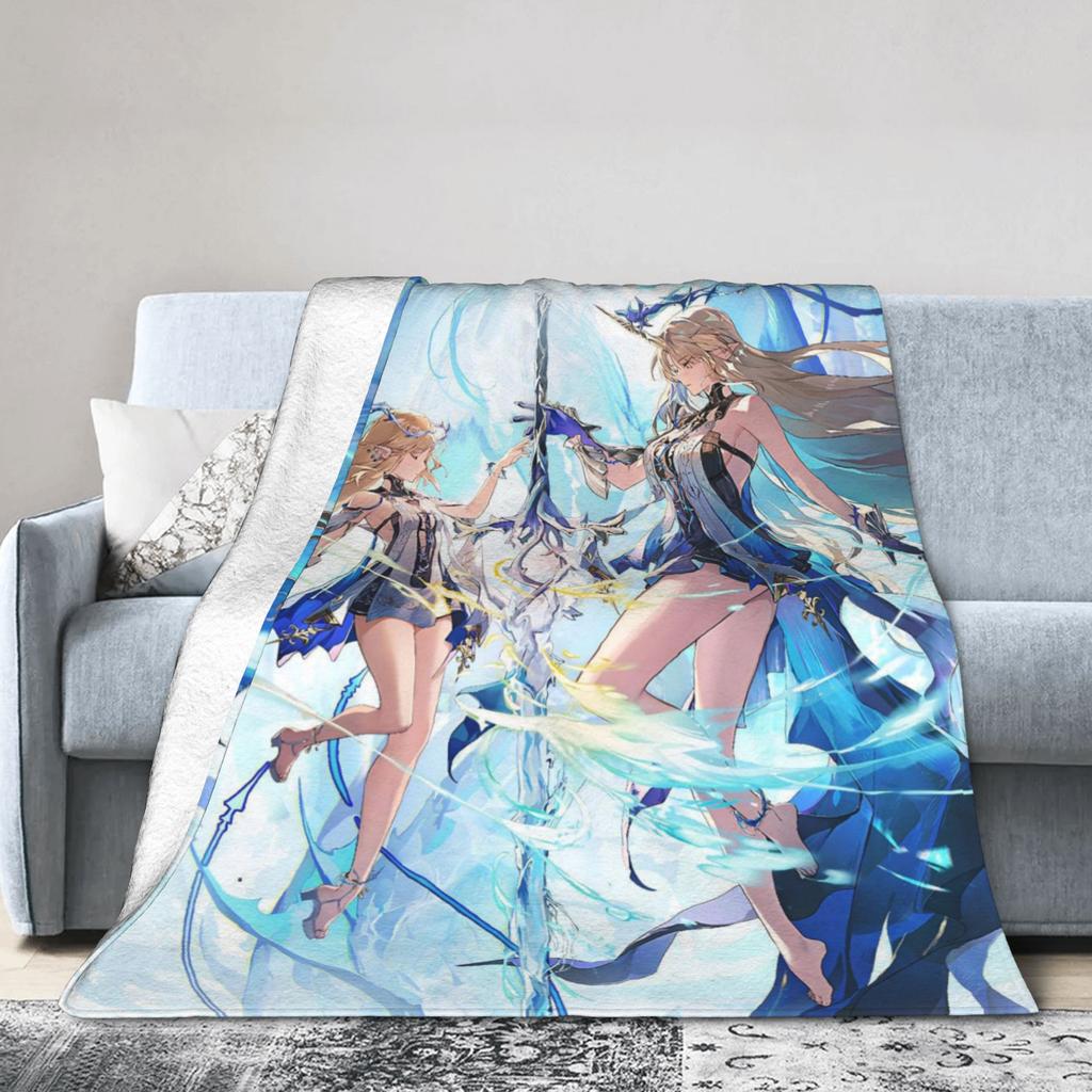 Wuthering Waves WuWa Cartethyia Fashion Blanket Game Anime Flannel Awesome Warm Throw Fashion Blankets for Bedroom Winter Couch