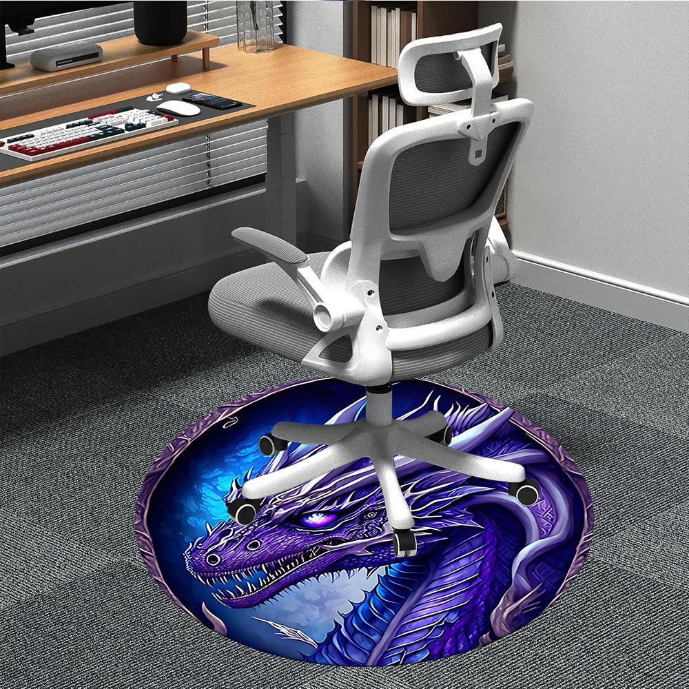 

1pc Dragon Fantasy Artwork Chair Carpet for Office, Soft Flannel Throw Mat, Perfect for Office,Holiday Party Decoration Choice yy251113094 80cm by 80cm
