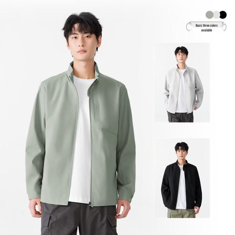 MINISO Men's Casual Stand-Collar Zip-Up Jacket