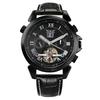 Jaragar Mechanical Watch Men Automatic Gold Mens Watches Top Brand Luxury Tourbillon Calendar Leather Belt Male Clocks Relojes