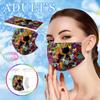 10PC Adult Flowers Cat Cartoons Printing Three-Layer Disposable Protective Mask