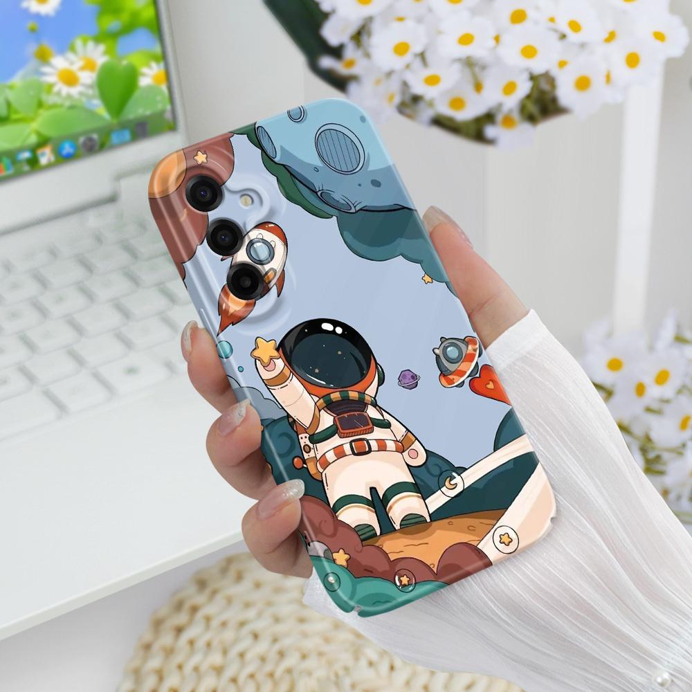 Flying Astronaut Phone Case For Samsung Galaxy A57 A37 A17 A56 A36 A26 A16 A06 A55 A35 A25 A15 A05 4G 5G Film Hard Cover