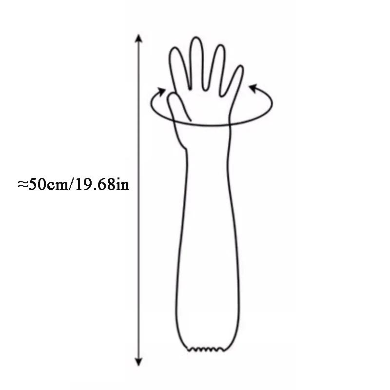 New Food Grade Disposable Extended Thickened Gloves Waterproof And Oil-free Good Sealing For Kitchen Dishwashing And Vegetables