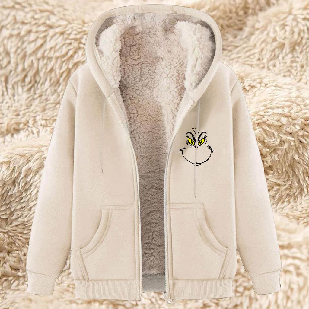 Women's Fashion Casual Sweatshirt Loose Zipper Cardigan Long Sleeve Hooded Jacket