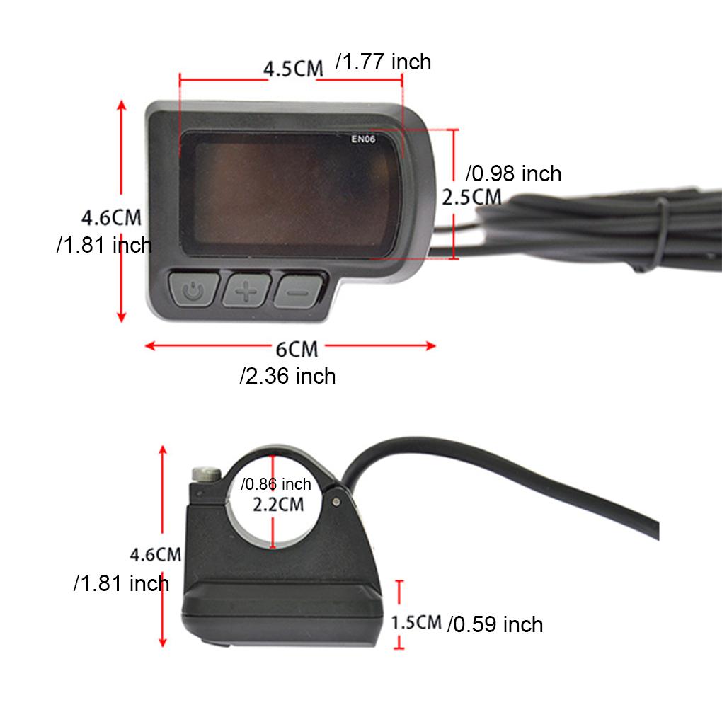 EN06 Electric Bike Meter LCD Display Instrument Connector Color Screen Smart Speed Mountain Road Bikes