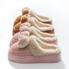 Cotton slippers home autumn and winter three-dimensional bow design multi-color versatile can be worn outside cotton mop thick bottom warm hair mop