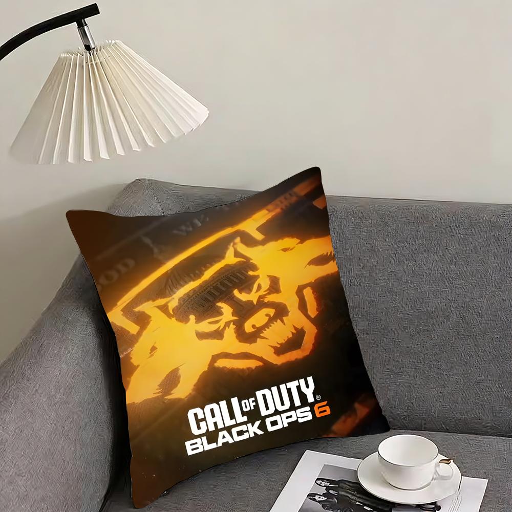 Game C-Call of D-Duty Black Ops Cushion Cover Reversible Plush Pillow Cover – For car, sofa, bedroom, perfect as a gift.