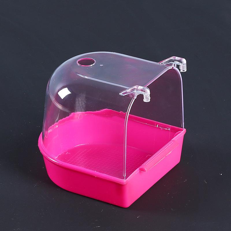 Grande Boîte de Bain Transparente pour Perruches Ondulées, Calopsittes, Inséparables, Perruches - Jouets et Fournitures pour Petits Oiseaux.