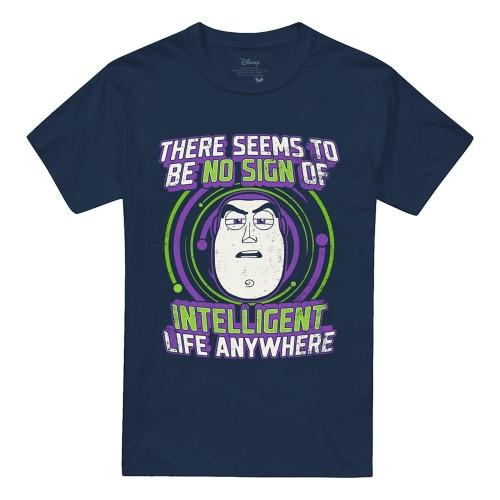 Toy Story Unisex Adult No Sign Of Intelligent Life Buzz Lightyear T-Shirt