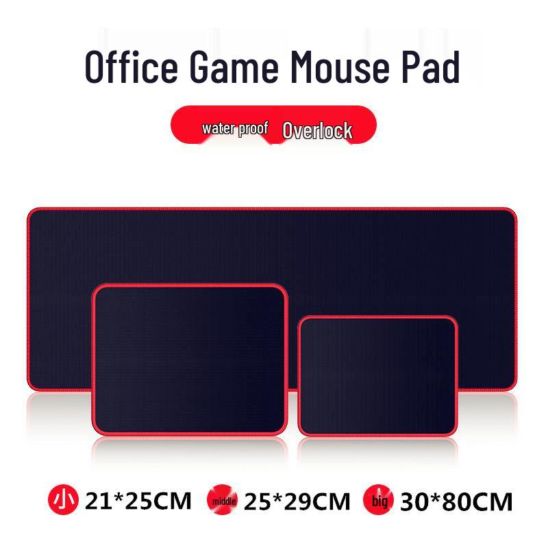 Non-Slip Waterproof Mouse Pad - Easy Clean, Extra Large, Medium Size, Pure Black Desk Mat for Office, Home, or Gaming