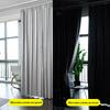 1/2pc Solid Blackout Curtains Hook-Style 100% Shading Curtain Insulated Window Privacy Curtain Decor for Bedroom Livingroom