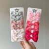 6Pcs Ribbon Bows Hairpin Girl Sweet Solid Design Hairpin Color Block Delicate Hairgripe Barrettes Kawaii Child Accessories