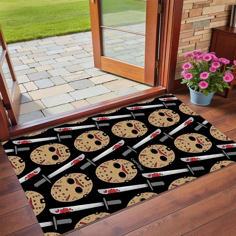 Crystal Velvet Rug Soft Non Slip Indoor Floor Mat Home DecorFriday the 13th Jason Voorhees