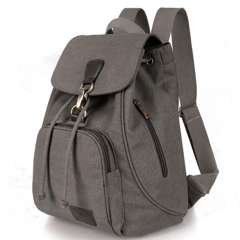 Fashion Backpacks for Teenage Girls Woman Canvas Backpacks Female Vintage Bag Retro College Student School Bags Fabric Knapsack
