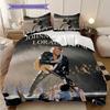 Famous rock singer Johnny Hallyday bedding, duvet cover, pillowcase, home decoration, birthday gift (1 * duvet cover+2 * pillowcase, coreless)