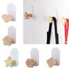 Wood Wall Hook Hanger Wall Mounted Hook Heart Star Hexagon Flower Metal Hooks