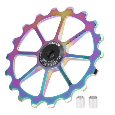 Pulegge Cambio Posteriore Bicicletta Rullo Guida 18D per Bici da Strada Mountain Bike AccessorioMulticolore